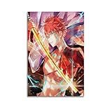 ZPSYREGYD Póster decorativo de anime Fate Shirou Emiya, lienzo decorativo para pared e impresión artística moderna para dormitorio familiar, 30 x 45 cm