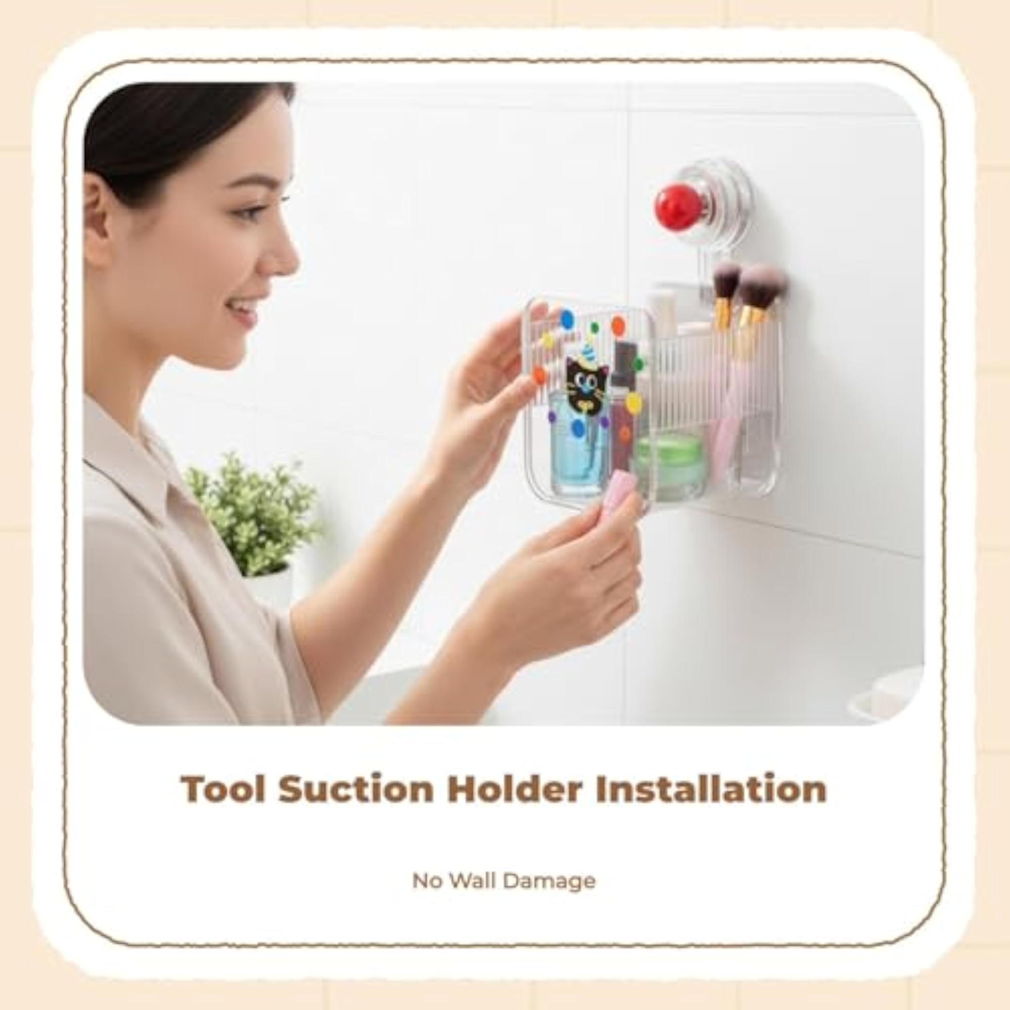 Suction Storage Organizer Cosmetic Shelf, Bathroom