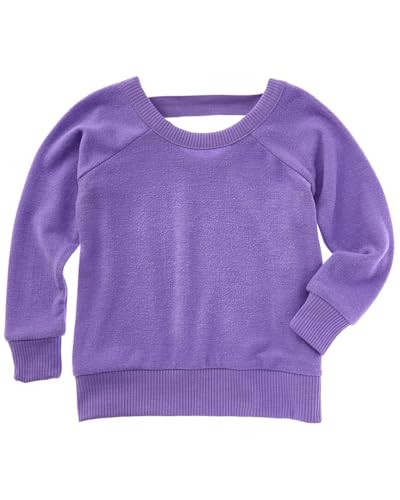 Girl's Love Knit Long Sleeve Scoop Back Pullover (Toddler/Little Kids)