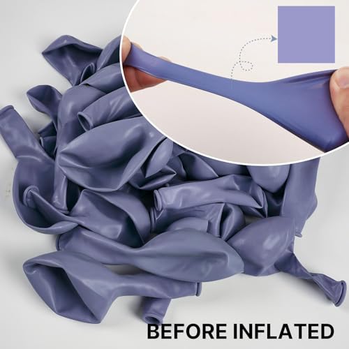 Image of PartyWoo Dusty Purple Balloons 50pcs Lavender Lilac Boho Neutral Color | 12 Inch Balloons for Graduation Bridal Shower Wedding Engagement Cat Tornado Theme Birthday Party Decorations Purple-F49