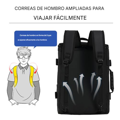 Mochila para portátil impermeable de gran capacidad para estudiantes 6