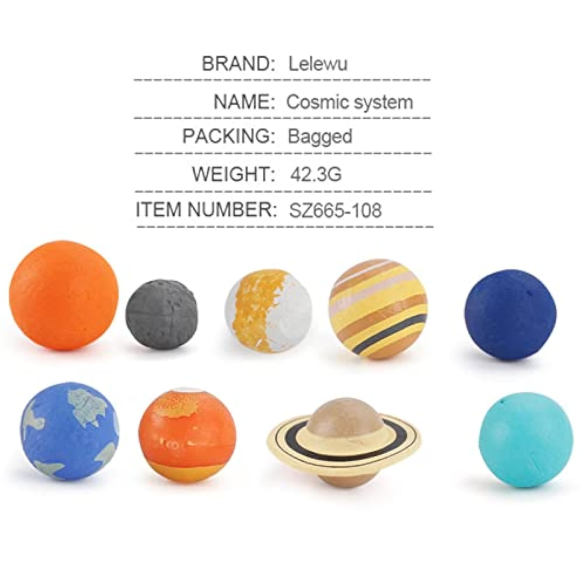 9Pcs Colorful Early Education Soft Planet Ball Set