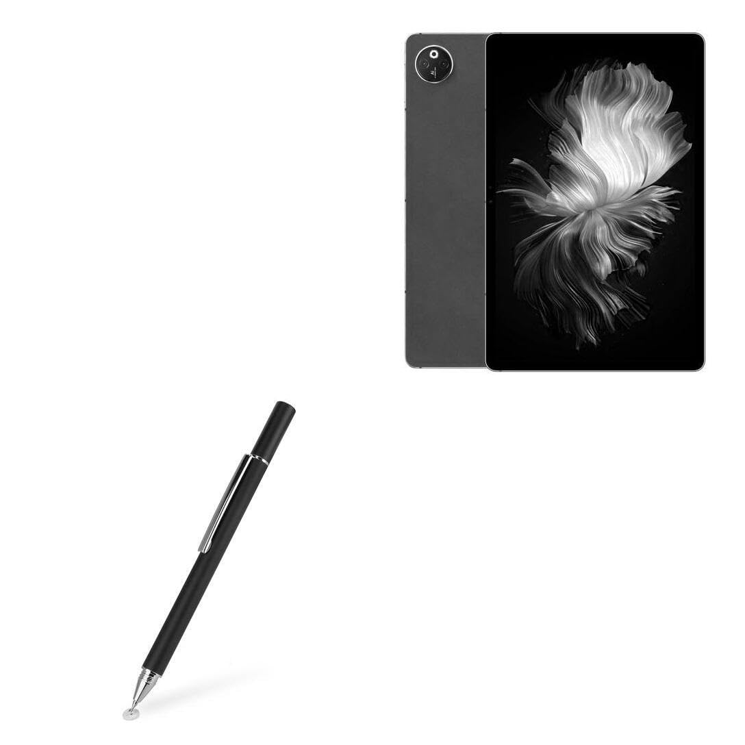 BoxWave Stylus Pen Compatible with Doogee T30 Max - FineTouch Capacitive Stylus, Super Precise Stylus Pen - Jet Black