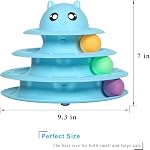 UPSKY Cat Toy Roller 3-Level Turntable Cat Toys Balls with Six Colorful Balls Interactive Kitten Fun Mental Physical Exercise Puzzle Kitten Toys - Image 2