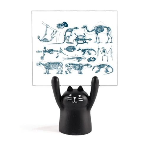 Support mémo chat noir dessin animé, idée cadeau originale pour collègue