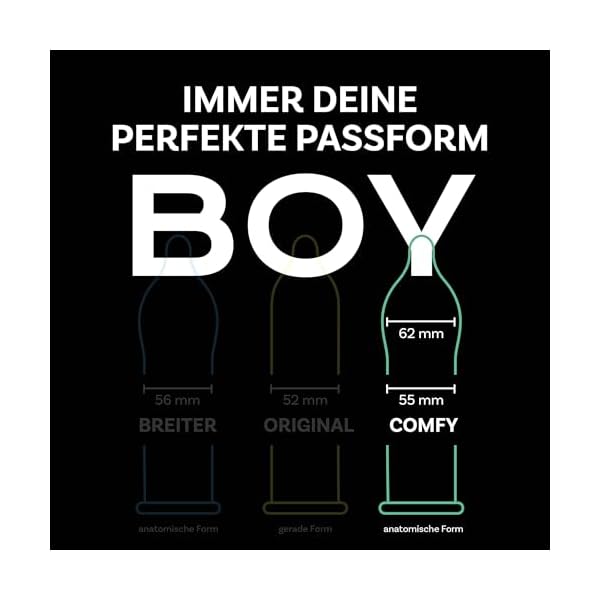 BILLY BOY Kondome Gefühlsintensiv 100er Pack | 55-62mm im oberen Bereich | Kondome mit mehr Freiraum (1 x 100 Stück) – Bild 4