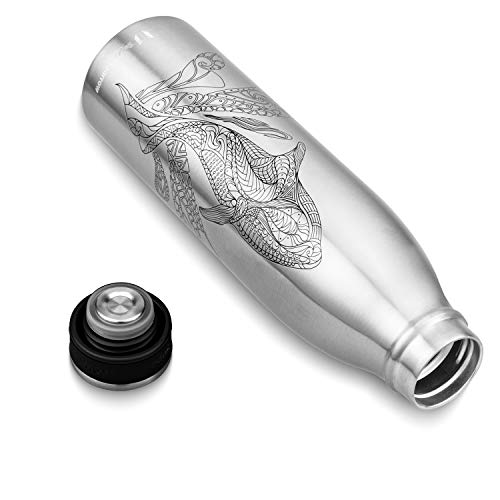 Super Sparrow Stainless Steel Water Bottles -350ml/500ml/750ml- BPA-Free Vacuum Insulated Thermoses Flask Leak-Proof Reusable Sport Bottle for Travel Office Home Gym (Seawhale, 750ml-25oz) - Thumbnail 3