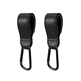 maxtachi Ganchos Carro Bebe,2 Piezas Ajustable y Antideslizante Gancho Carro Bebe,Alta Capacidad de Carga,Para Parques,Scooters,Sillas de Ruedas,Bicicletas-Negro