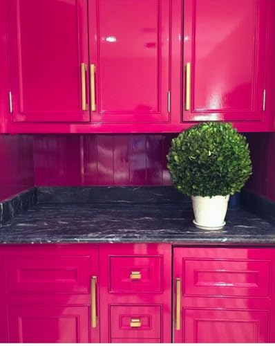 Image of CREON Pink Gloss Peel and Stick Self-Adhesive Removable Thicken Waterproof for Kitchen Countertop Cabinet Wardrobe(24X50 NCH, Dark Pink Glossy)