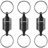 KeySmart MagConnect 3 Pack - Magnetic Quick Release KeyChain, Pull Apart Detachable Key Chain for Car Keys, Key Ring Key Holder Magnet Attachment Accessory for Men Women (3 pack)