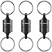 Produktbild KeySmart MagConnect - Magnetischer Schlüsselanhänger - Schnell und sicher Schlüssel anbringen und lösen - Lässt sich einfach an Tasche, Geldbörse und Gürtel anbringen (3er Pack, Schwarz)