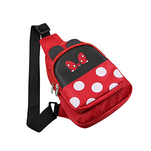 JUMISEE Kids Cartoon Mouse Crossbody Chest Bag Cute Bow Sling Shoulder Bag Travel Hiking Daypack for Boys Girls2