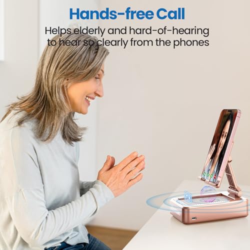 Image of JTEMAN Bluetooth Speaker with Cell Phone Stand,Gifts for Men Tech Gadgets