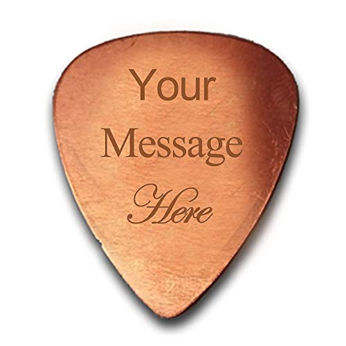 Personalized Add Your Own Engraved Text Guitar and Bass Pick Custom Customizable Gift For Him, For Her, For Boys, For Girls, For Husband, For Wife, For Them, For Men,COPPER (Single Side Engraving)