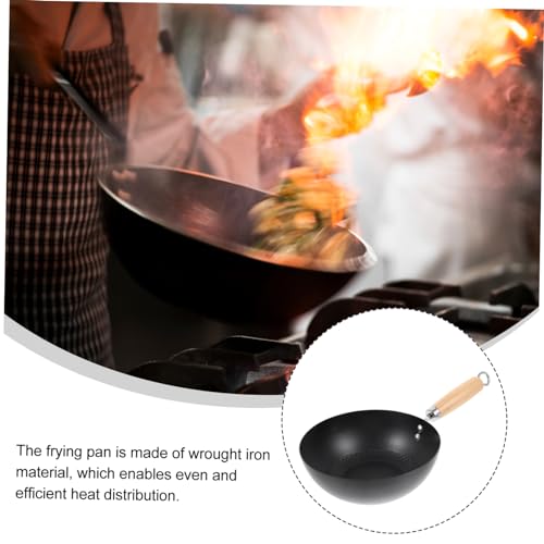Wok japonés pequeño acero para cocina gas sin recubrimiento miniatura 7