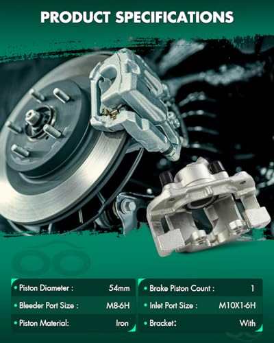 Image of SCITOO 19B1619A Front Left Disc Brake Caliper w /Bracket Fit For BMW For 320i 2001-2005,For BMW For 325i 2001-2005,For BMW For 325xi 2001-2005,For BMW For Z3 2001-2002, Single Piston