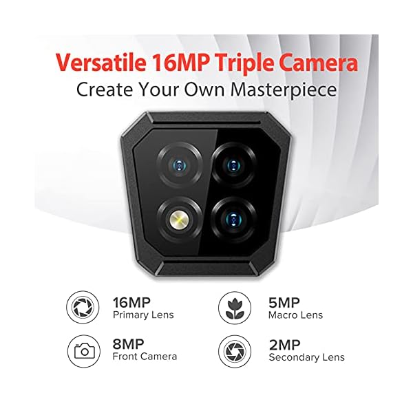 Ulefone Rugged Smartphone Unlocked, Armor 8 Pro 6GB+128GB Android 11, 16MP Triple Waterproof Camera IP68/IP69K, 6.1 inch HD+, 4G Dual SIM, 5580mAh, NFC, OTG, Bluetooth 5.0, Fingerprint Face ID-Black