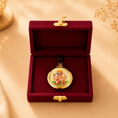 Image of DIVINITI 24K Gold Plated Double-Sided Religious Pendant with Premium Gift Box, Spiritual Locket for Men & Women, Devotional Jewellery for Gifting & Everyday Wear