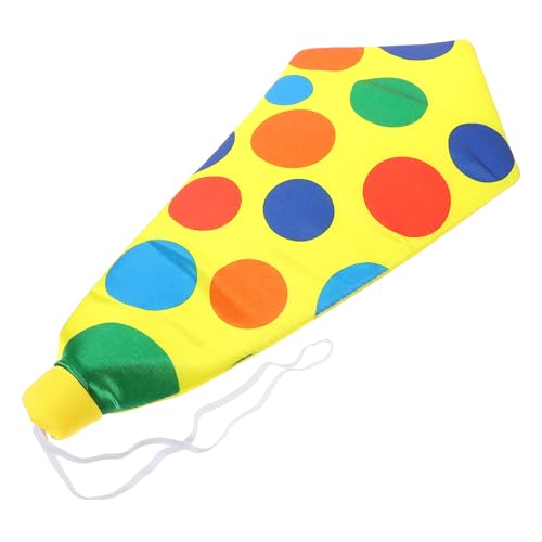 Cravate clown colorée en satin idéale pour spectacles et fêtes