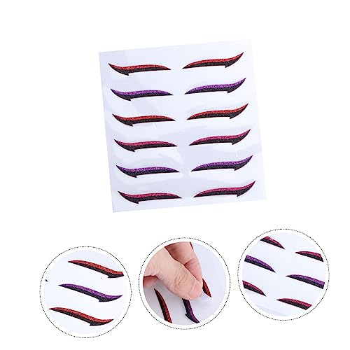 Angoily 12 pares adhesivos delineador para ojos miniatura 5