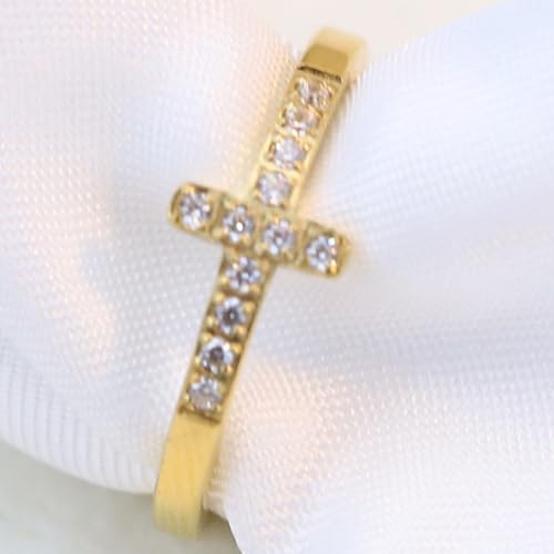 Jude Jewelers Stainless Steel Sideways Cross Christian Cross Eternity Wedding Band Ring4