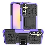 iCatchy Case for Samsung Galaxy A25 5G Phone, Heavy Duty Hard Tough Dual Layer Hybrid Shockproof Cover compatible with Samsung A25 5G (Purple)