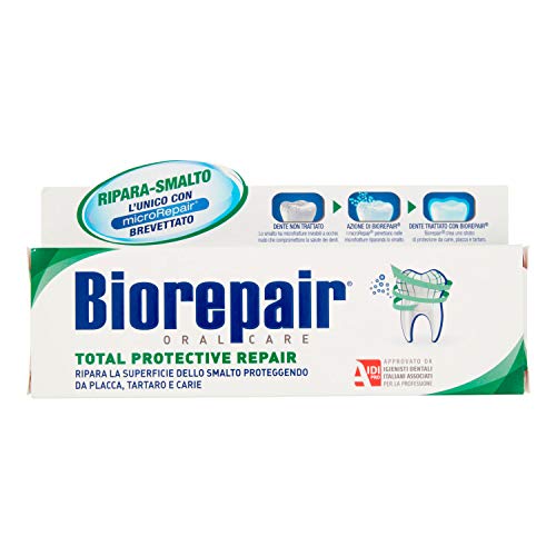 Biorepair:"Total Protective Repair" Toothpaste With Microrepair, New Formula - 2.5 Fluid Ounce (75Ml) Tube [ Italian Import ] #TOP2