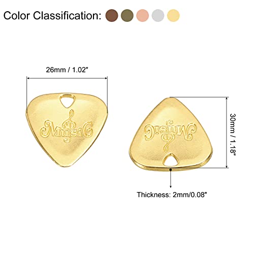 Meccanixity Guitar Picks 2Mm Thickness Metal Various Color For Guitar Musical Instrument Pack Of 5 #TOP1