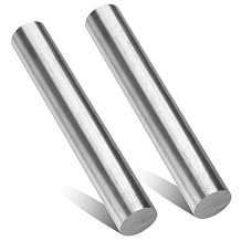 Rocaris 2pcs 1" Diameter 1018 Carbon Cold Rolled Steel Bar, 6" Length Steel Round Rod, Unpolished Finish Steel Rod for Metalworking, Shafts, Gears, Lathes, DIY