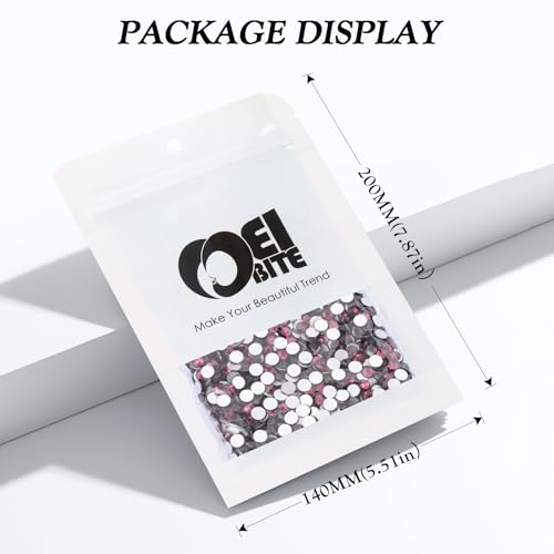 Image of Purple Flatback Rhinestones, Glass Rhinestones for Nail Art and Craft, Glue Fix, Loose Crystal Gemstones(Purple, SS20, 2880pcs, 4.6-4.8mm)