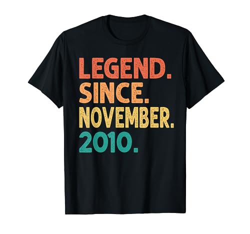 Legend Since November 2010 Birth Of Birthday 2010 Vintage T-Shirt