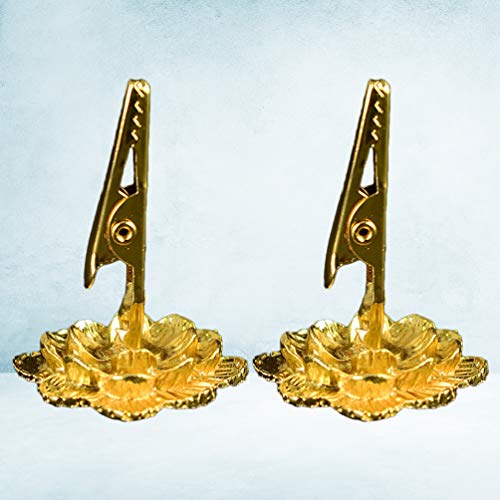 Topbathy 2 Pcs Incense Holder Clip Incense Coil Spiral Burner Incense Stick Standing Clamp With Lotus Base Buddhism Supplies For Home Decor #TOP7