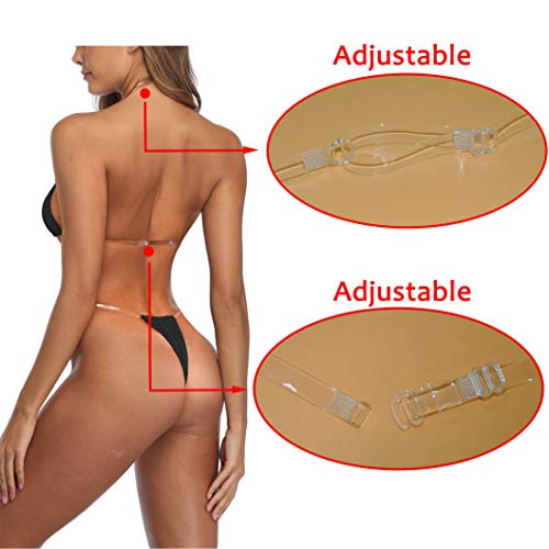 Sherrylo Cheetah Sexy Bikini Thong Swimsuit For Women Transparent Straps High Rise Brazilian Bikinis Thongs Bottom Tanning Bathing Suit #TOP2