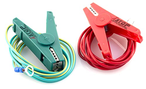 1 paire de pinces de connexion pour clôture électrique - 1 pince terre et 1 pince clôture