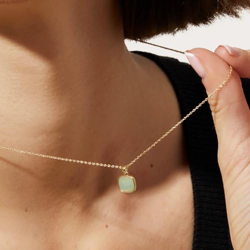 Kissyan Healing Crystal Necklace, 14K Gold Plated Natural Stone Pendant Necklace Reiki Quartz Amethyst Citrine Gemstone Spiritual Jewelry For Women thumb #2