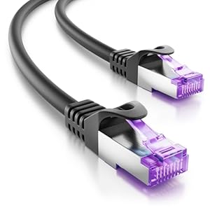 deleyCON 0,25m CAT7 Netzwerkkabel MK1685 Schwarz