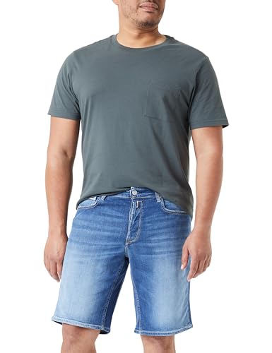 REPLAY Grover Short Pantalones Cortos de Jean, 009 Azul Medio, 27 W para Hombre