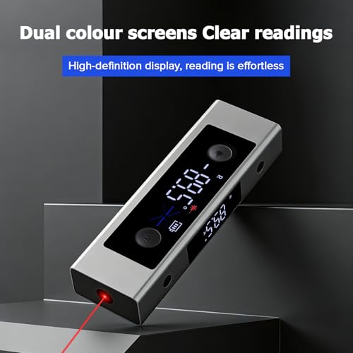Digitale Wasserwaage, Digitaler Winkelmesser mit Dual-LCD Display, 4 * 90° magnetischer digitaler winkelmesser, Type-C Schnittstelle, Dual Axis Level Box für Holzarbeiten, Bau, Dekoration, DIY