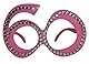 Folat 8714572007542 754 - Brille mit Diamanten - rosa - Zahl 60