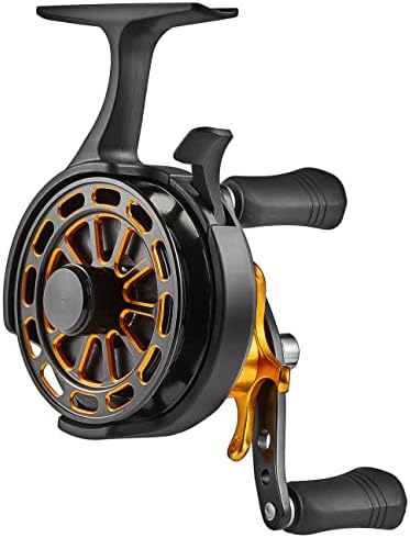 Bigchub Inline Ice Fishing Reel, CNC Machined Aluminum Spool, 3+1 Ball Bearings, 2.8:1 Gear Ratio, Ultra Smooth, Adjustable Star Drag, Freespool, Magnetic Drop System (Left Hand)