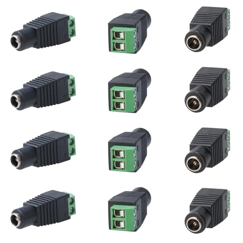 Conectores DC hembra 12V terminal de tornillo para cámaras CCTV pack de 100 1