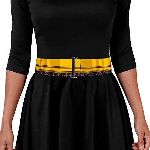 Star Wars Belt, Cinch Belt Star Wars C3PO Wires Bounding Yellows Black Multi Color, 3.0 Inch Wide, Adjustable3