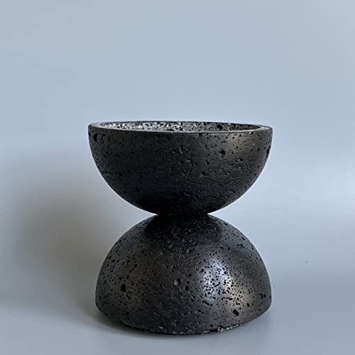 Saidkocc 9 Holes Handmade Natural Marble Round Incense Burner Holder For Meditation Decorative Room/Kitchen/Coffee Shop (Black Travertine) #TOP6