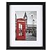 ONE WALL Tempered Glass 8x10 Picture Frame with Mats for 5x7, 4x6 Photo, Black Wood Frame for Wall and Tabletop - Mounting Hardware Included