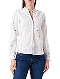 Springfield Damen Bluse mit Blumenstickerei Hemd, beige, 36
