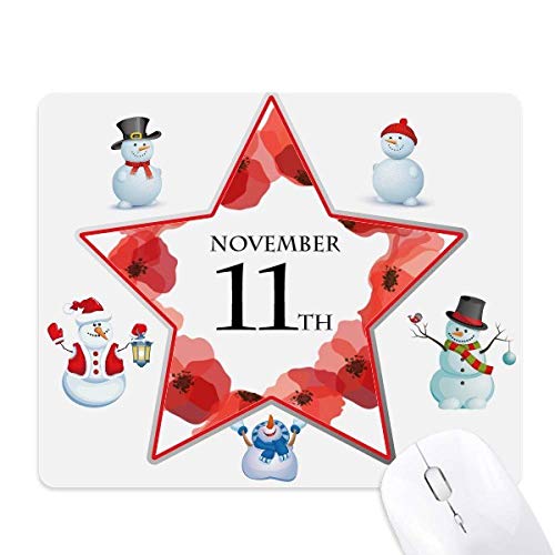 Tapis de souris maïs poppy et bonhomme de neige pour le Jour du Souvenir et fêtes