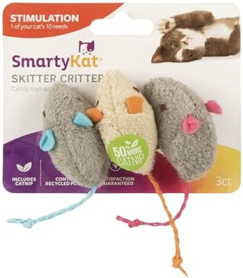 SmartyKat SkitterCritters Catnip Mice 3 Pack-