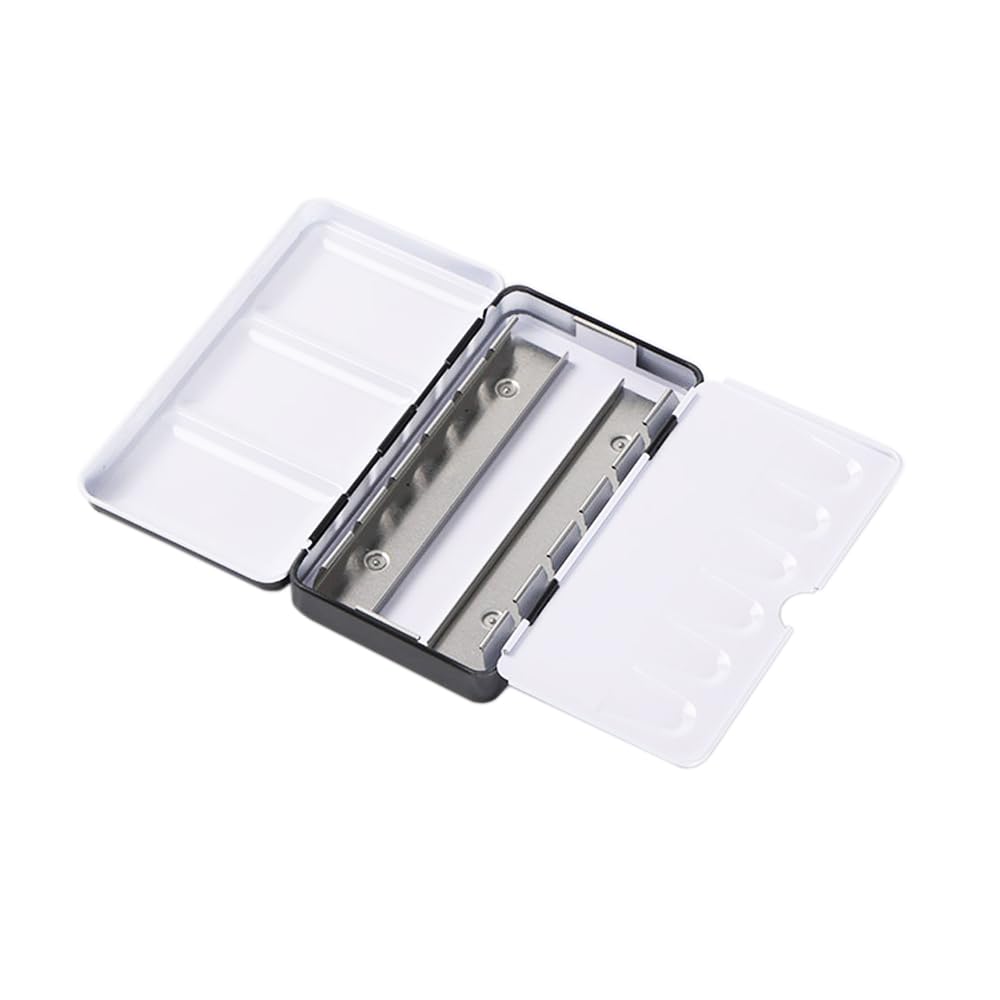 Paleta de acuarela vacía de metal Jinberry y bandeja de pintura acrílica
