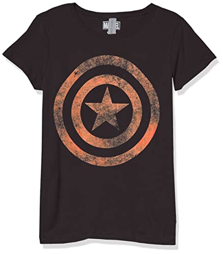 T-shirt Marvel grand logo Captain America couleur orange vif