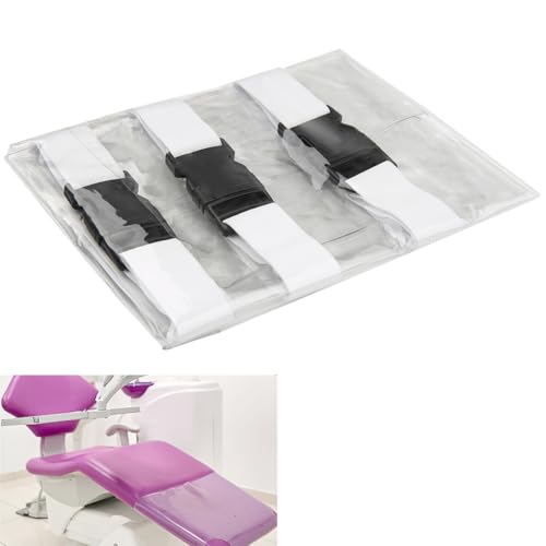 Dental Chair Foot Seat Cover Elastic Transparent Waterproof 18.8"W x 17.1"L